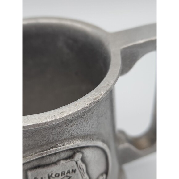 Vintage Wilton RWP The Koran Club Al Koran Pewter Mug Tankard Stein Engraved - Picture 11 of 12